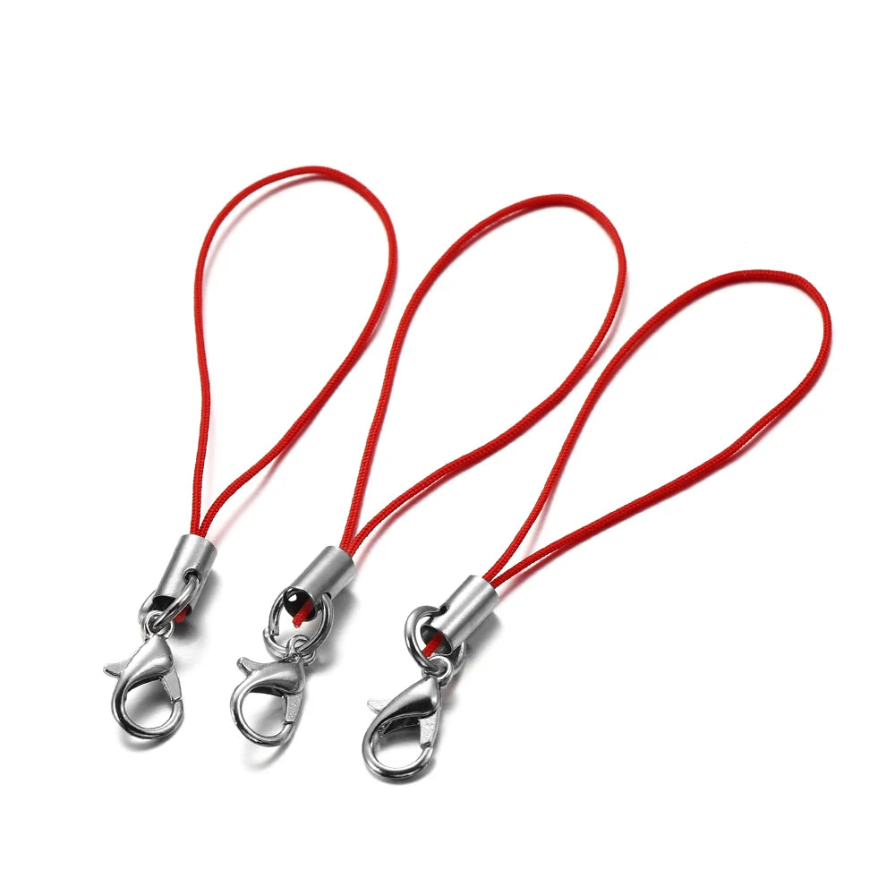 20/50/100Pcs Lanyard Lariat Strap Cords Lobster Clasp Rope Keychain Hooks Mobile Set Charms Keyring Pendant Key Ring Accessor