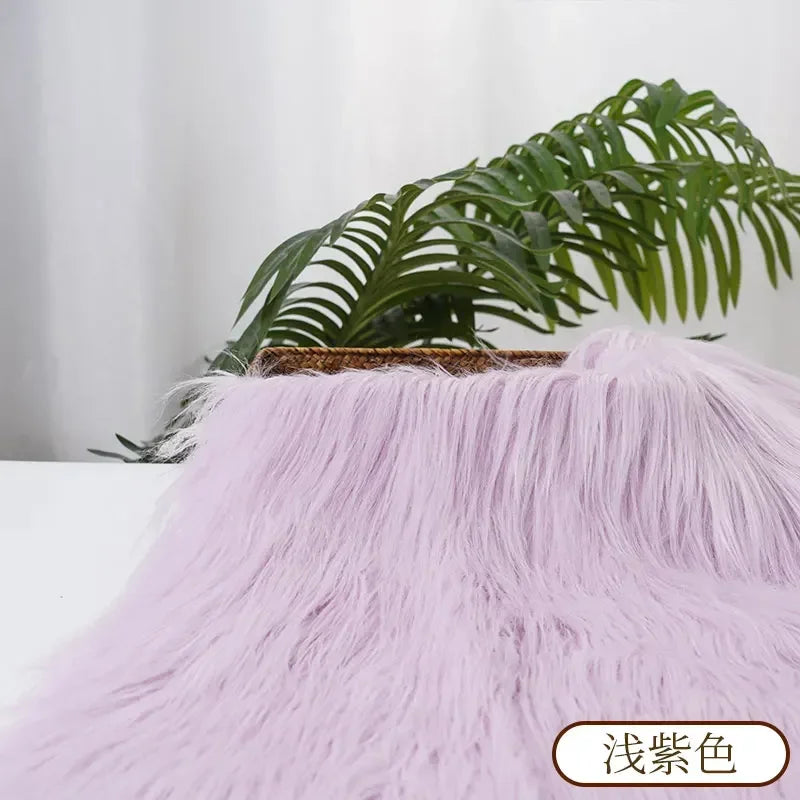 25x45cm 9cmPile Faux Fur Fabric For Sewing Doll Toy Beard Hair DIY Patchwork Material Accessories Home Decoration Cosplay Fab