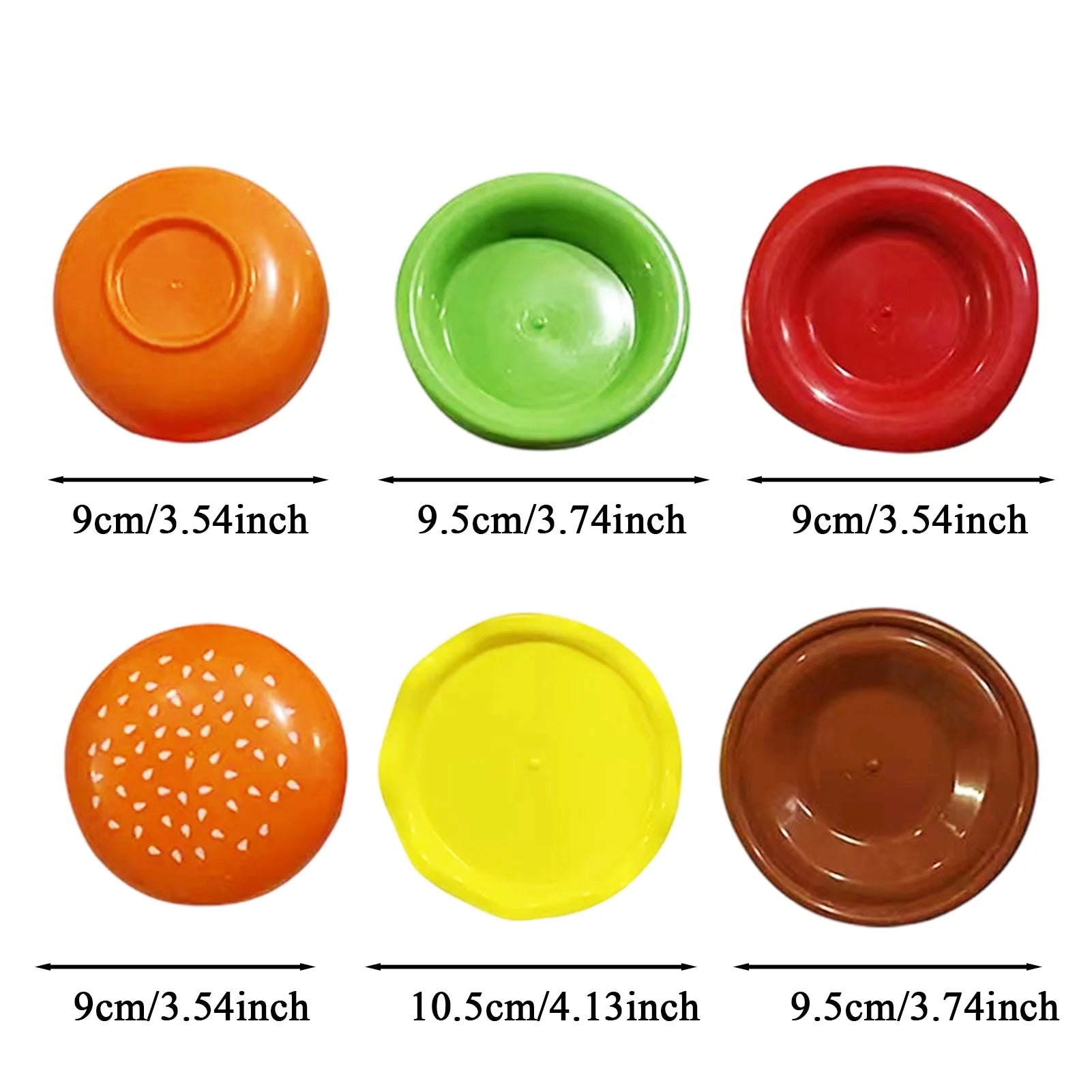 Stackable Hamburger Plate Set Burger 6 Layers Dinner Plate High Value Bone Spit Plate Funny Sauce Containers Table Decor