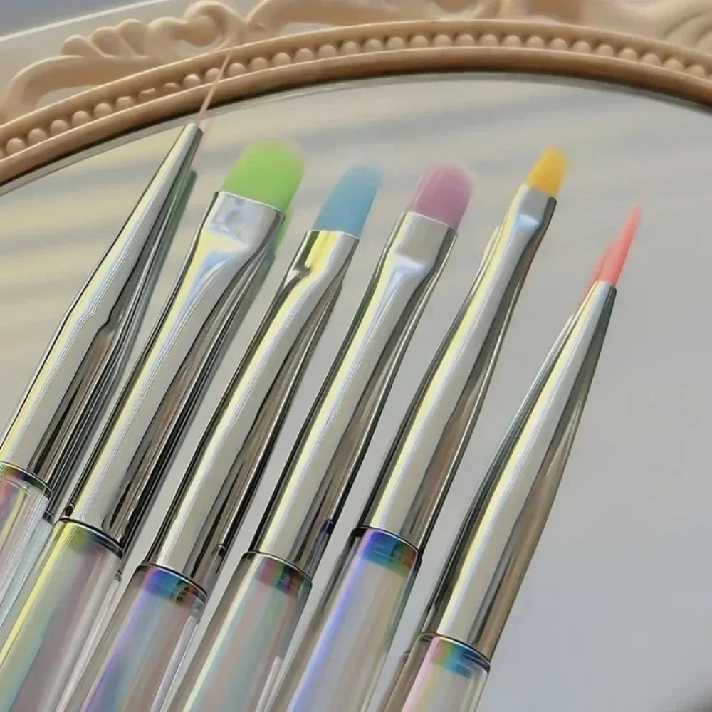 Nail Design Art Pen Aurora Transparent Brush Painting Nail Brush Uv Gel Extension Drawing Carving Pen Diy Manicure Tool With 