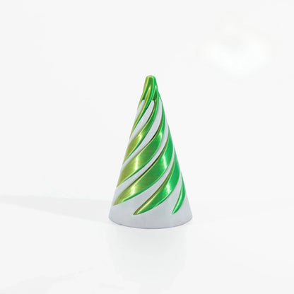 3D Printed Spiral Cone Pyramid Passthrough Sculpture Pass Through Pyramid Toy Mini Vortex Thread Illusion Cone Spiral Ornamen