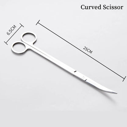 Aquarium Accessories Hard Stainless Steel Aquarium Tool Scissor Tweezers Plants Wave Scissors Fish Tank Shovels Cleaner Suppl