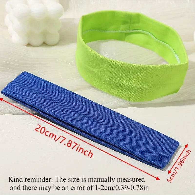 Elastic Hair Band Fashion Headbands Solid Color Knitted Sports Running Fitness Yoga Hair Bands Makeup Hair Accessories For Wo