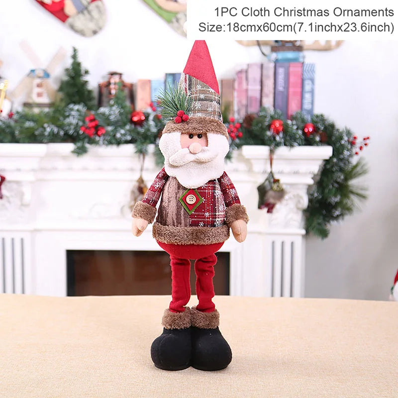 Santa Claus Doll Chirstmas Decorations Home 2025 Decor Table Elk Doll Christmas Ornaments Xmas Navidad Gifts Happy New Year 2