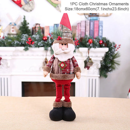 Santa Claus Doll Chirstmas Decorations Home 2025 Decor Table Elk Doll Christmas Ornaments Xmas Navidad Gifts Happy New Year 2