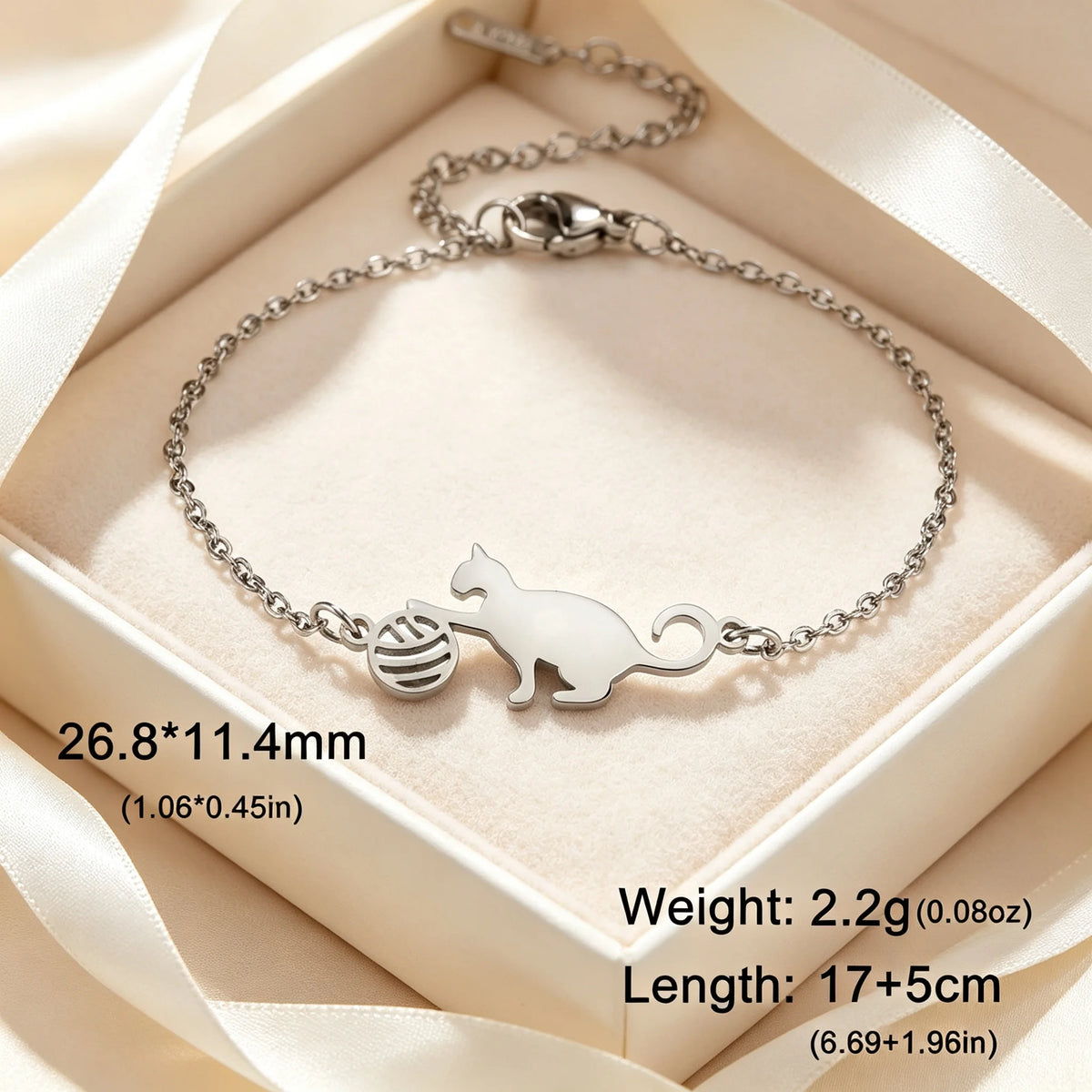 Cute Dachshund Dog Stainless Steel Bracelet for Women's Valentine's Day Commemorative Day Jewelry and Gift - Steel color K