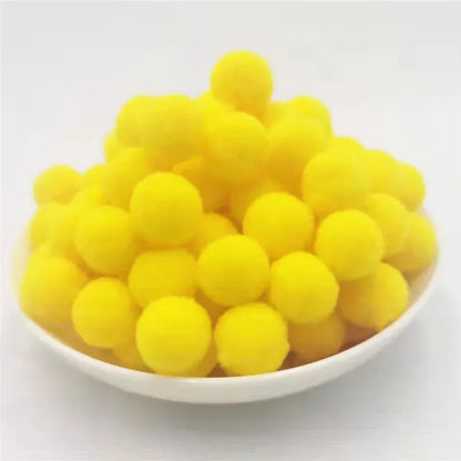 Kids DIY Pompoms Toy Craft Supplies Mini Fluffy Pompon 10/15/20/25mm Pom Poms Christmas Home Decoration Accessories 100pcs/50
