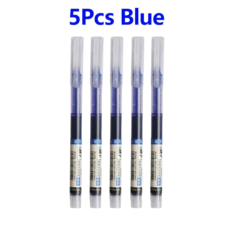 1-20Pcs Needle Type Gel Ink Pens Black/Blue/Red 0.5mm Liquid Ballpoint Pen Students Stationery School Office Writing Tool