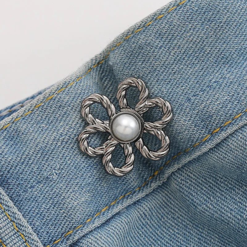 Bowknot Button Adjuster for Pants Skirts Waist Tightener Adjustable Waist Buckle for Jeans No Sewing Required Clothing Suppli