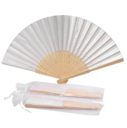 20pcs Personalized Engraved Silk Hand Fan Wedding Fold Fan Vintage Fans Customized Wedding Favor