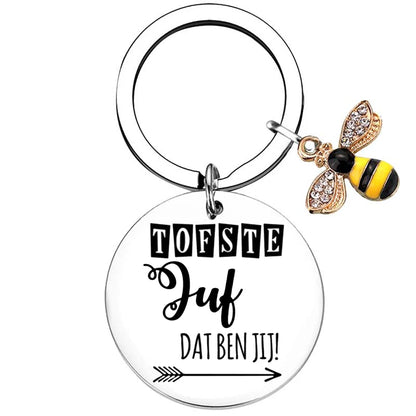Dutch liefste juf Teacher Gifts for Women Teacher Keychain Teacher Appreciation Gifts thank You Gifts for Teachers
