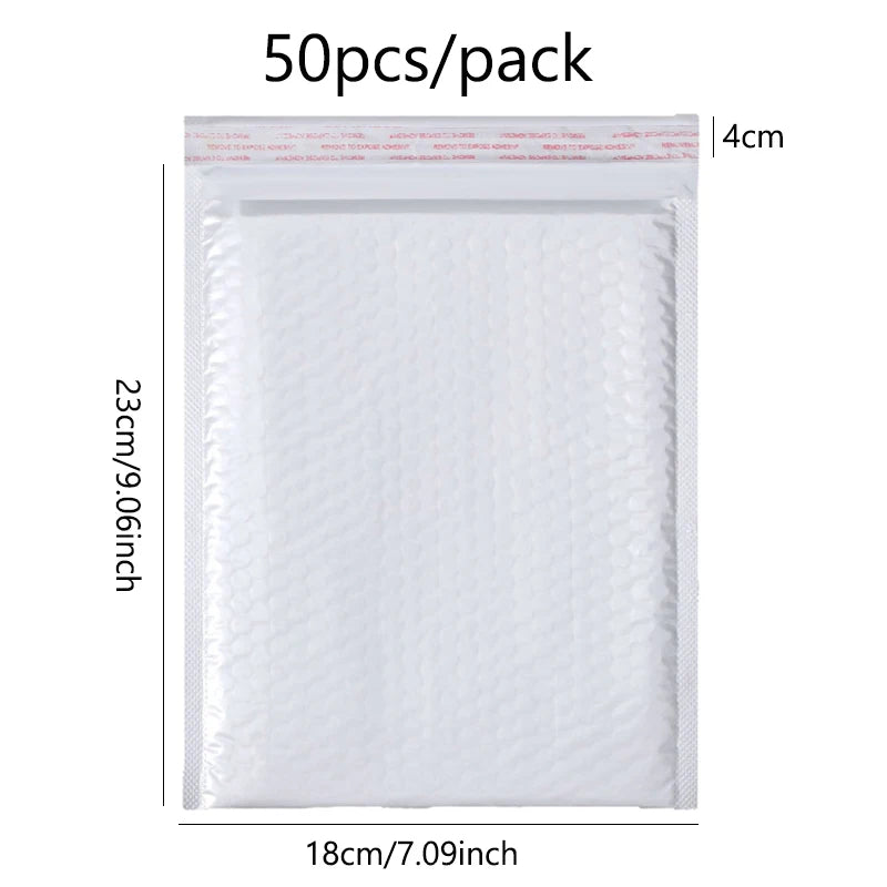Pearlescent Bubble Mailers Padded Envelopes, Self-Adhesive Waterproof Shipping Bags with Foam Lining for Packaging and Mailin