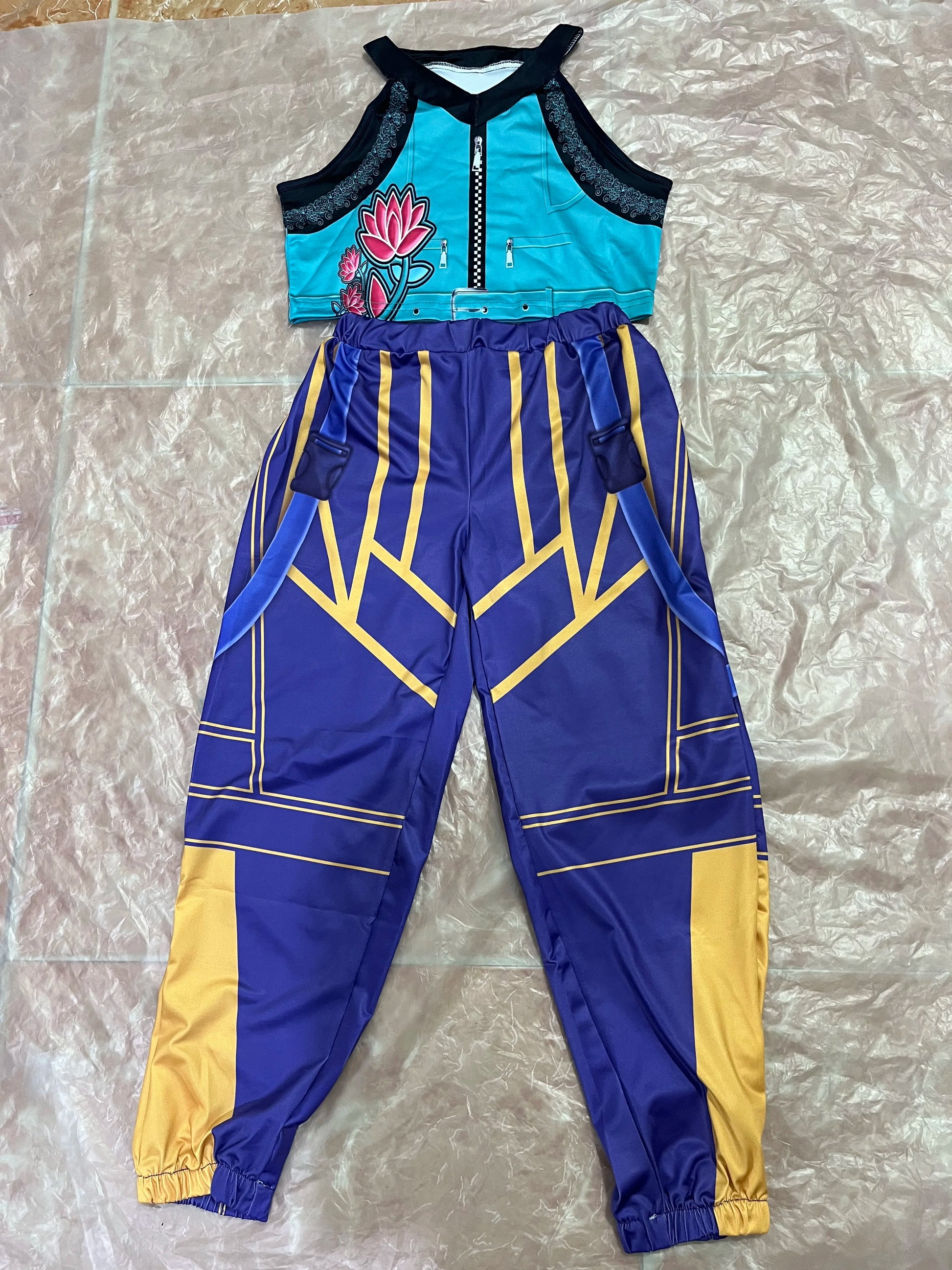 Kids Anime Cosplay Girl Costume Group Idol Singer Performance Show Black Golden Costume Child Halloween Party Clolthes Outfit