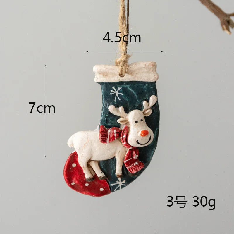 2022 Christmas Tree Decorations Christmas Resin Pendant Ornaments Home Decor DIY Kids Toys Gifts DIY Handmade Jewelry - 3