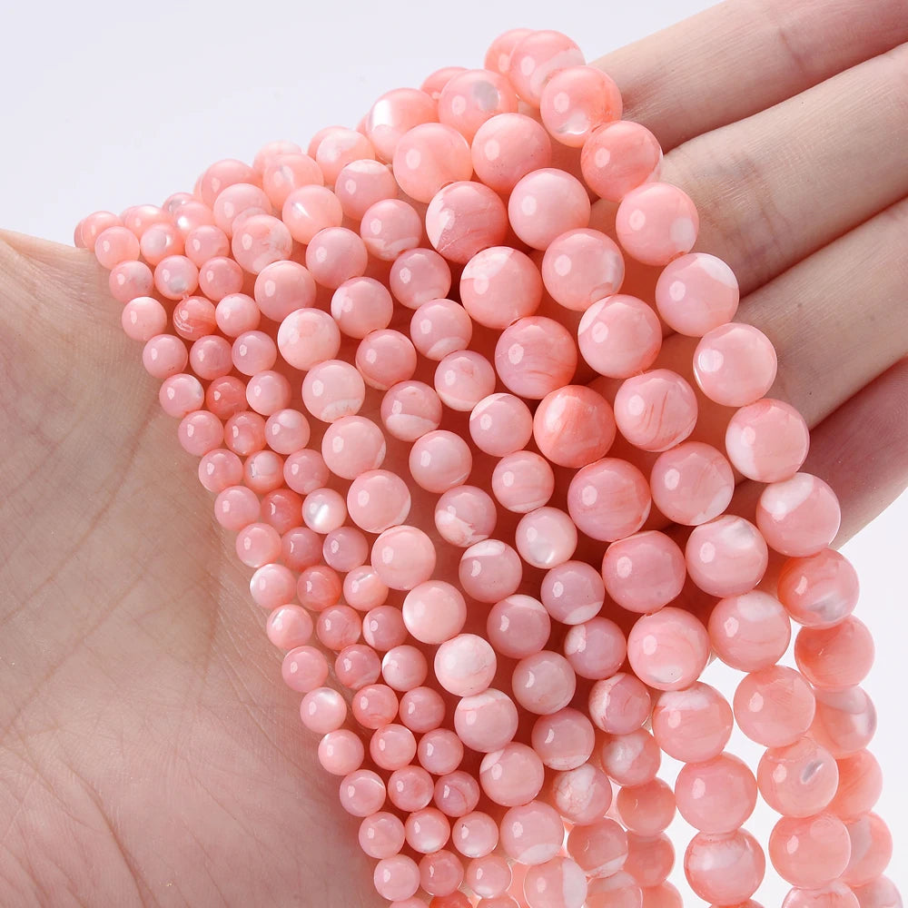Natural Freshwater Shell Pearls Beads Round Loose Spacer Beads for Jewelry Making DIY Bracelet Necklace Accessories 4 6 8 10m