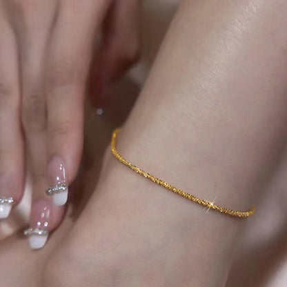 Stainless Steel Anklets Simple and exquisite Elegant chain design Fashion Anklets For Women Jewelry Party Gift Recommendation
