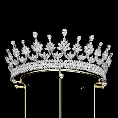 Luxury Bride Crowns For Wedding Headdress Cubic Zirconia CZ Princess Women Crown Tiaras Bridal Headband Prom Jewelry Headpiec