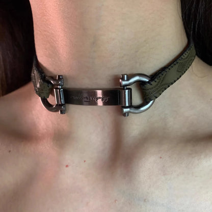 Y2K Fashion Gothic Leather Chain Choker Necklace for Women Men Trendy Vintage Goth Halloween Collar Jewelry Accessories Gifts