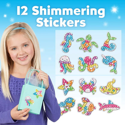 12 Create Big Gem Diamond Painting Sticker Kit Art Craft Girls Boys Unicorn Animal Sealife Magical Mosaic Dot Sticky Toys Gif