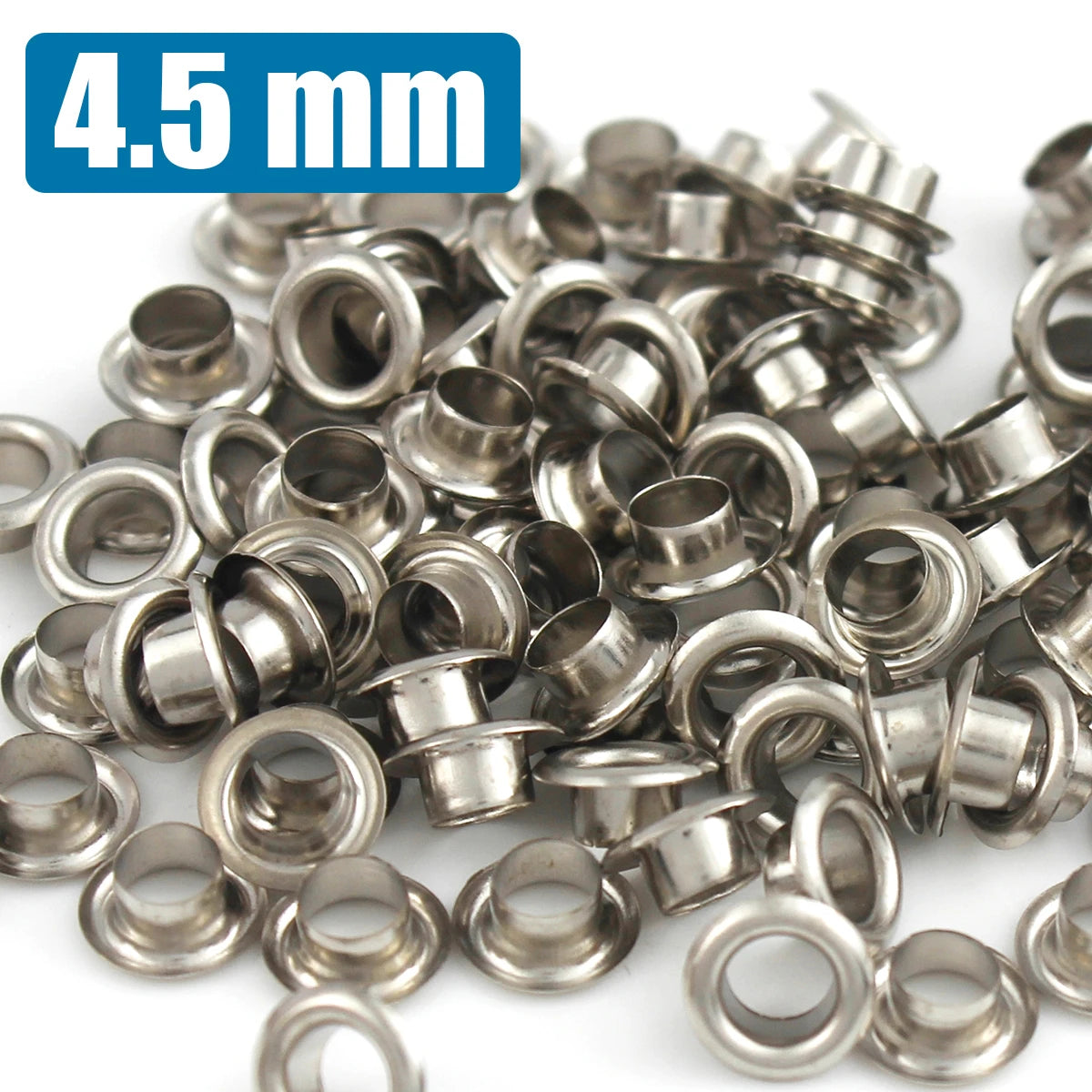 100sets 4mm Brass Eyelet with Washer Leather Craft Repair Grommet Round Eye Rings For Shoes Bag Clothing Leather Belt Hat - 4