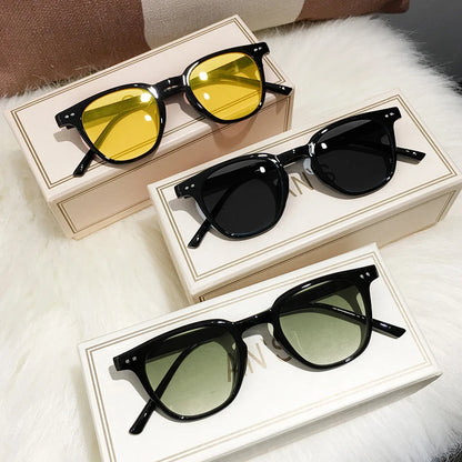 New Vintage Square Sunglasses Women Men Small Round Sun Glasses Female Small Eyewear Sunglasses for Male Female
