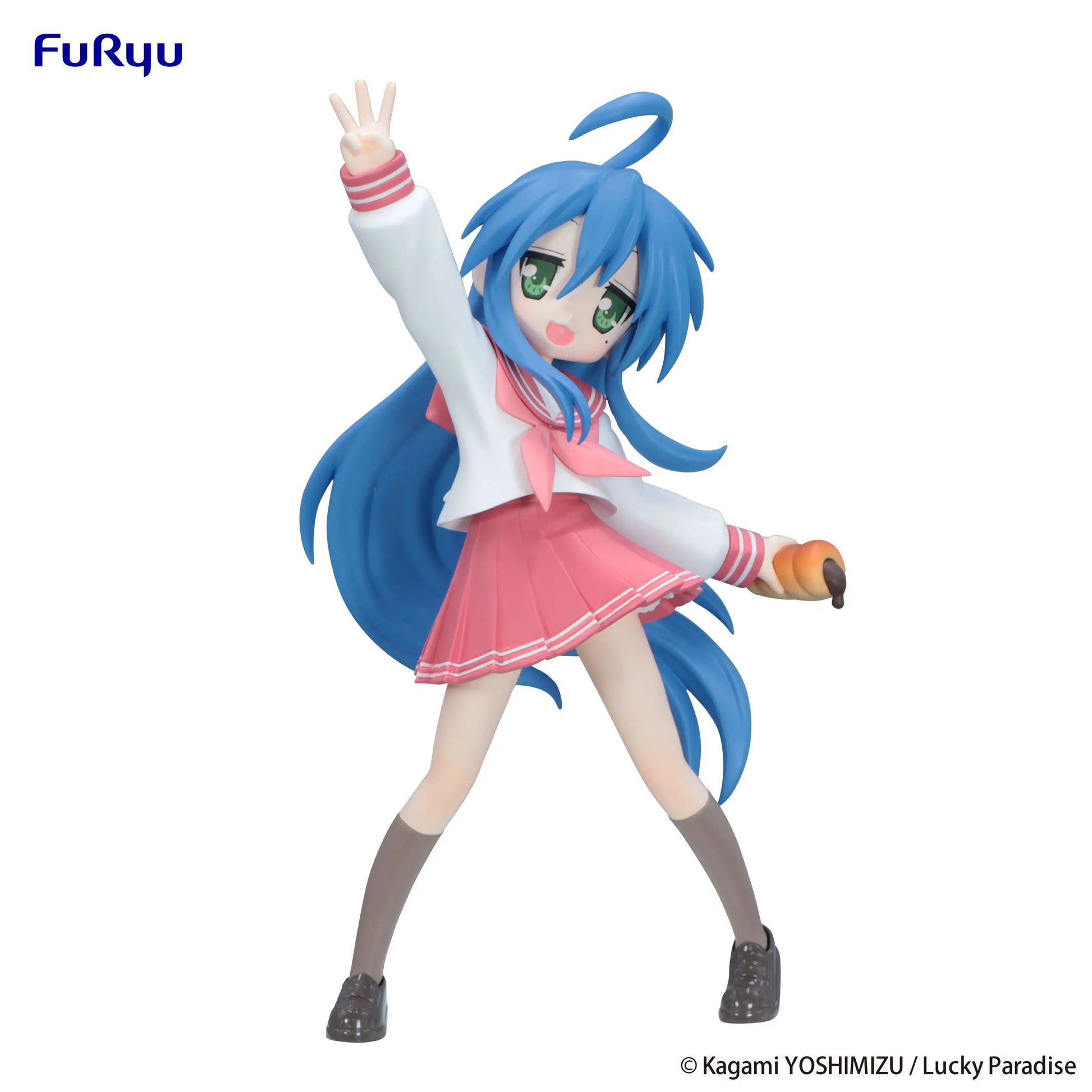 In Stock FuRyu Trio-Try-iT Izumi Konata Hiiragi Kagami Hiiragi Tsukasa Desktop Cute Anime Action Figure Toys Figure Collectio