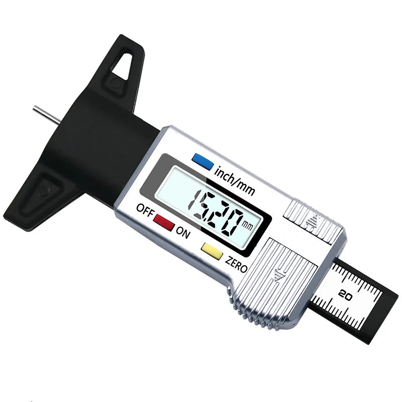 Digital Car Tyre Tire Tread Depth Gauge Meter Measurer Tool Caliper Thickness Gauges Tread Brake Pad Shoe Tire Monitoring Sys
