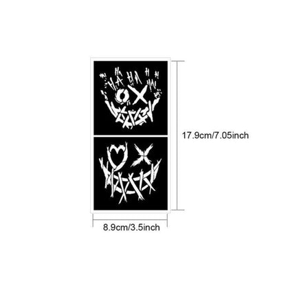 Clown Tattoo Template DIY Body Painting Template, Party, Family Tattoos and Role Playing, Festival Costume and Party Decorati
