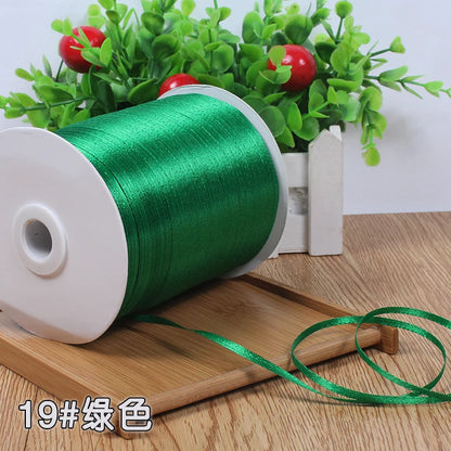 New (10meters/lot) 3mm Satin Ribbons For Craft Sewing Fabric Christmas Wedding Supplies Party Decoration Gift Wrap DIY Handma