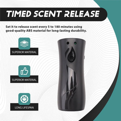 KSOL Automatic Air Freshener Spraying Dispenser, Wall/Standing Aerosol Spraying Dispenser with Remote Control Black