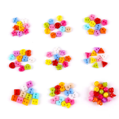 100pcsDouble hole 6mm small button, 15colors, miniature mini button, very suitable for doll clothes, baby buttons, smart butt