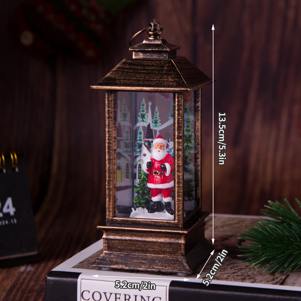 1PC Light Night Light Christmas Interior Light Desktop Decoration Christmas Tree Santa Claus Decorative Desktop Decoration No