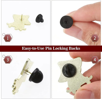 1000/50pcs PVC Rubber Pin Backs Butterfly Clutch Tie Tack Lapel Holder Clasp Pin Cap Keepers for Uniform Badges Replacement