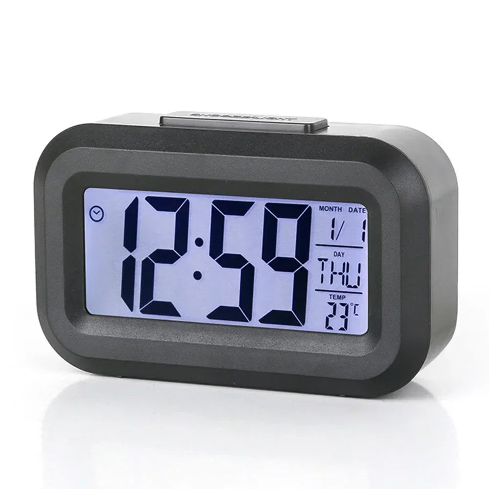 Led Digital Alarm Clock Backlight Data Times Calendar Desktop Multi-function Electronic Bedroom Decoration Desk Decorations W