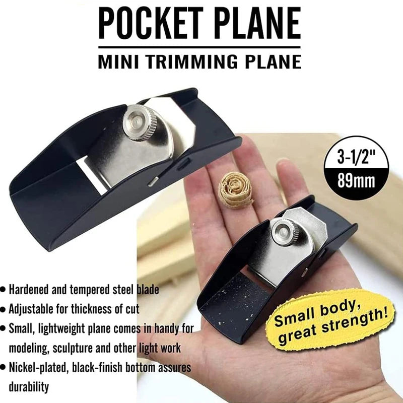 Mini Plane Wood Carpentry Tools Manual Carpenter Planer Aluminum Alloy Planer And Cutting Edge Portable Woodworking Hand Tool