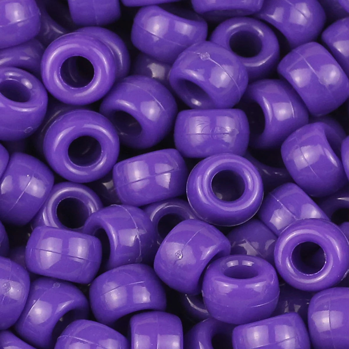 100/200/400pcs 6x9mm Solid Color Large Hole Pony Beads DIY Jewelry Making For Friendship Bracelets & Hair Braids Craft Suppli