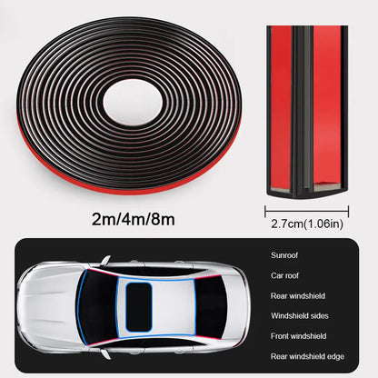 SEAMETAL Rubber Car Seals Edge Sealing Strips Auto Roof Windshield Car Sealant Protector Anti-collision Strip Window Seals