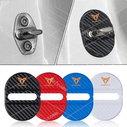 Silicone Car Door Lock Buckle Protection Cover Elastic For Seat Cupra Ateca Born Leon IBIZA Raval Formentor Terramar valve co