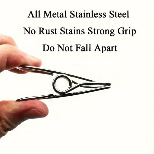 20pcs Stainless Steel Clothes Pins, Durable Clothes Pegs, Multi-Purpose Metal Wire Utility Clips For Laundry Home Kitchen