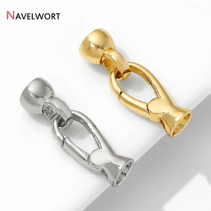18K Gold Plated Brass Metal Connector Clasps For Jewelry Making,Locks For Bracelet,Pearl Necklace Clasps,Jewelry Accessories