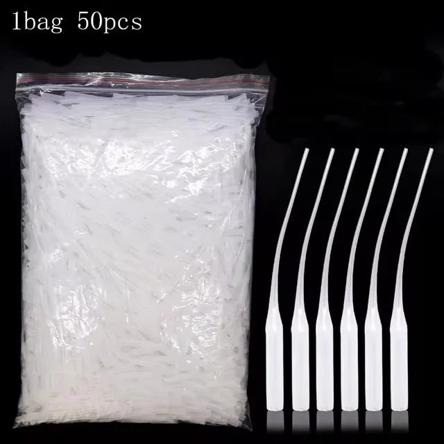 Glue Tips, 100pcs Plastic Glue Micro-Tips Glue Extender Precision CA Glue Applicator for Arts Crafts Hobby Projects Guitar - 