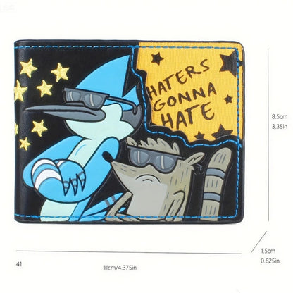 Cartoon Wallet Men's Wallet | Boy's Wallet | Haters Gonna Hate Embroidery. | Ideal Choice for Holiday Gifts