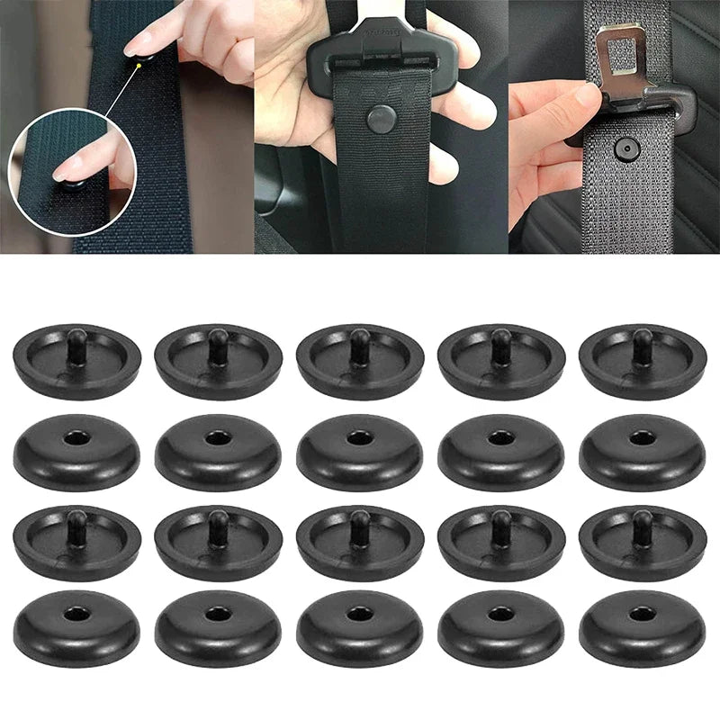 5/10pcs Car Safety Seat Belt Stopper Buckle Auto Seat Belt Spacing Limit Stop Plastic Anti-slip Seat Belt Stop Button