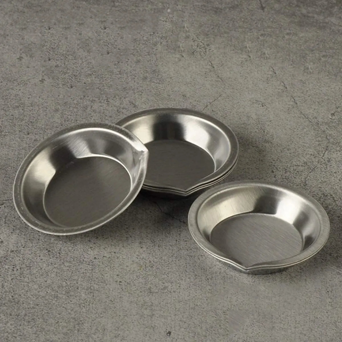 5/10/20pcs Durable Stainless Steel Paint Palette Set,Round Mixing Trays for Artists - Metal Art Supplies for Home and School 