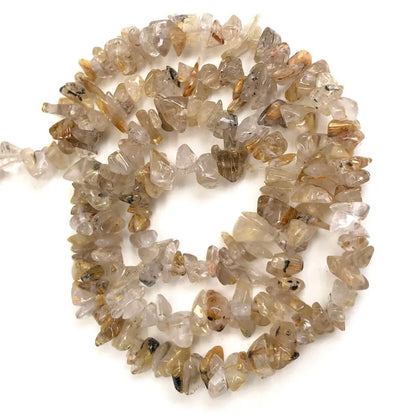 Natural Stone Chips Beads 5-8mm Irregular Gravel Crystal Quartz For Jewelry Making Freeform Beads Diy Necklace Bracelet 15'' 
