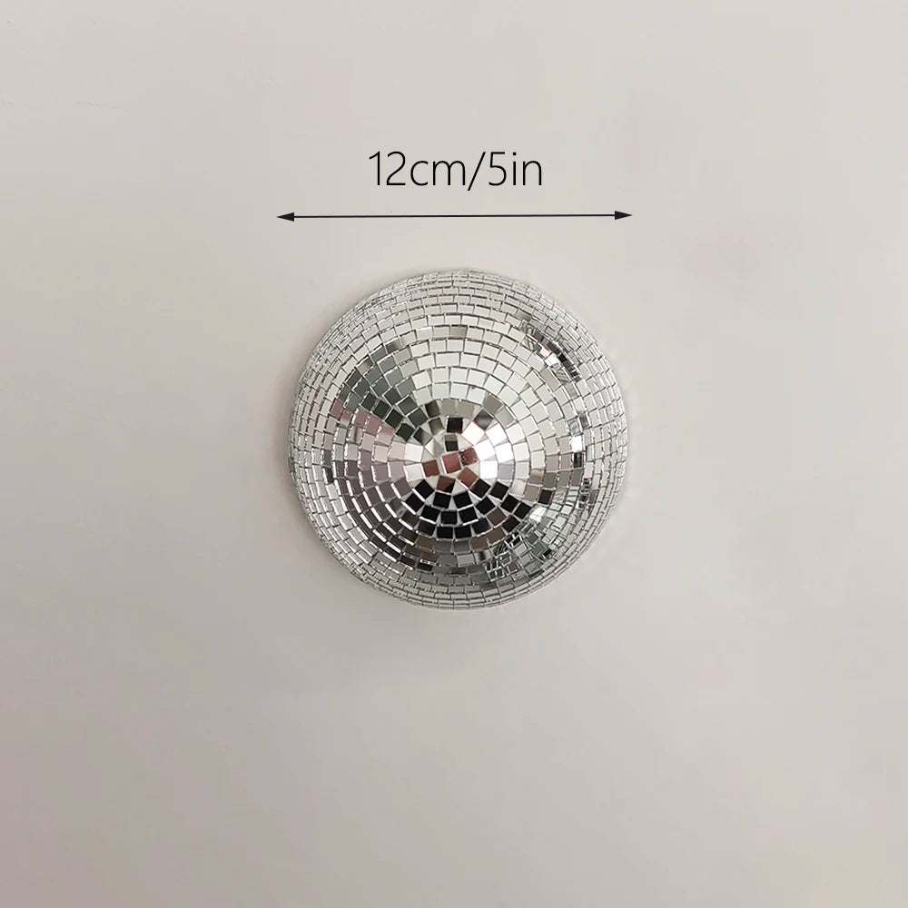 Wall Disco Ball Mirrored Designs Metallic Home Decor Mirror Ball Decoration For Wedding Disco Ball Semicircle Home Wall Art -