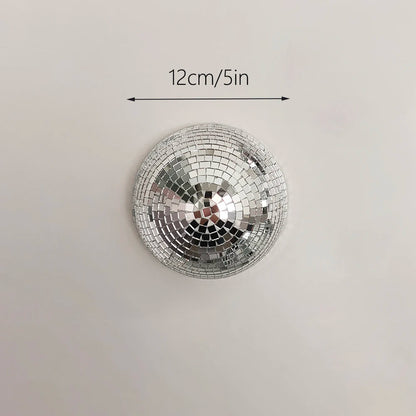 Wall Disco Ball Mirrored Designs Metallic Home Decor Mirror Ball Decoration For Wedding Disco Ball Semicircle Home Wall Art -