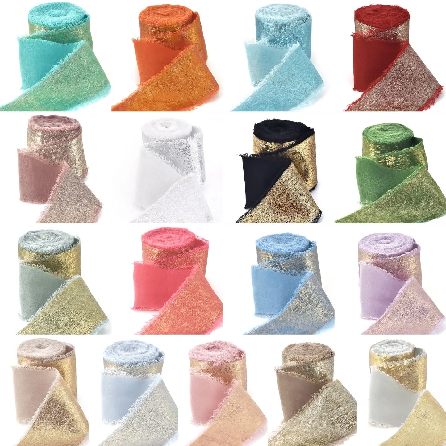 5M/Roll Silk Ribbon Handmade Ripped Ribbon Wedding Party Bowtie Bouquet Packaging DIY Ribbon Gift Box Ribbon Tie Decoration