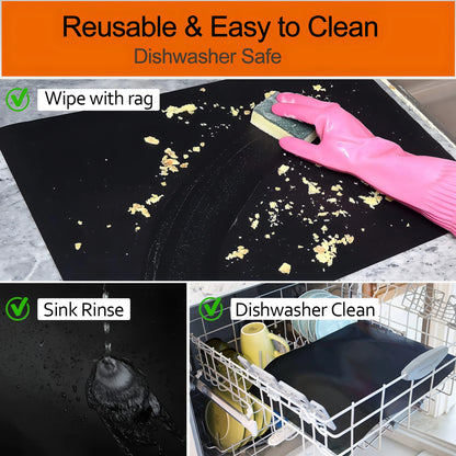Oven Bottom Liners Non Stick Barbecue Grill Mats Reusable Kitchen Toaster Liner Air Fryer Cooking Heat Resistant Baking Paper