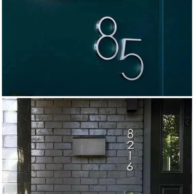 6CM 3D Address Number 0 - 9 Door Digits Numeral Plate Plaque Sign Sticker Family Hotel Apartment Home Street Door Letters Tag
